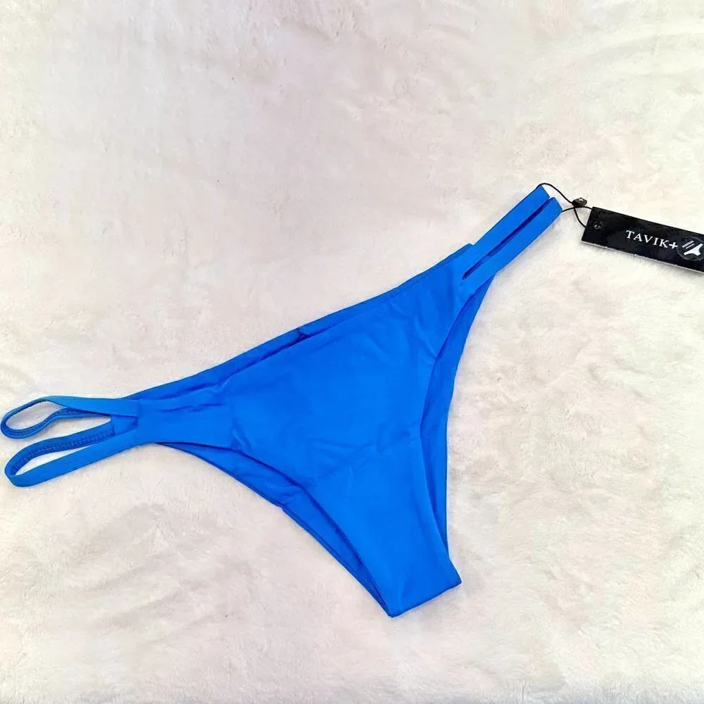 NWT Tavik Vine Cutout Swim Bottom in French Blue - Large